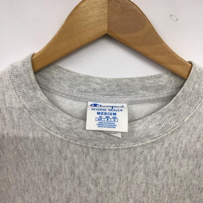 チャンピオン Champion トレーナー 長袖 長袖トレーナー スウェット クルーネック プルオーバー M 無地 灰 / グレー / gray メンズ USED 古着 中古 10153781