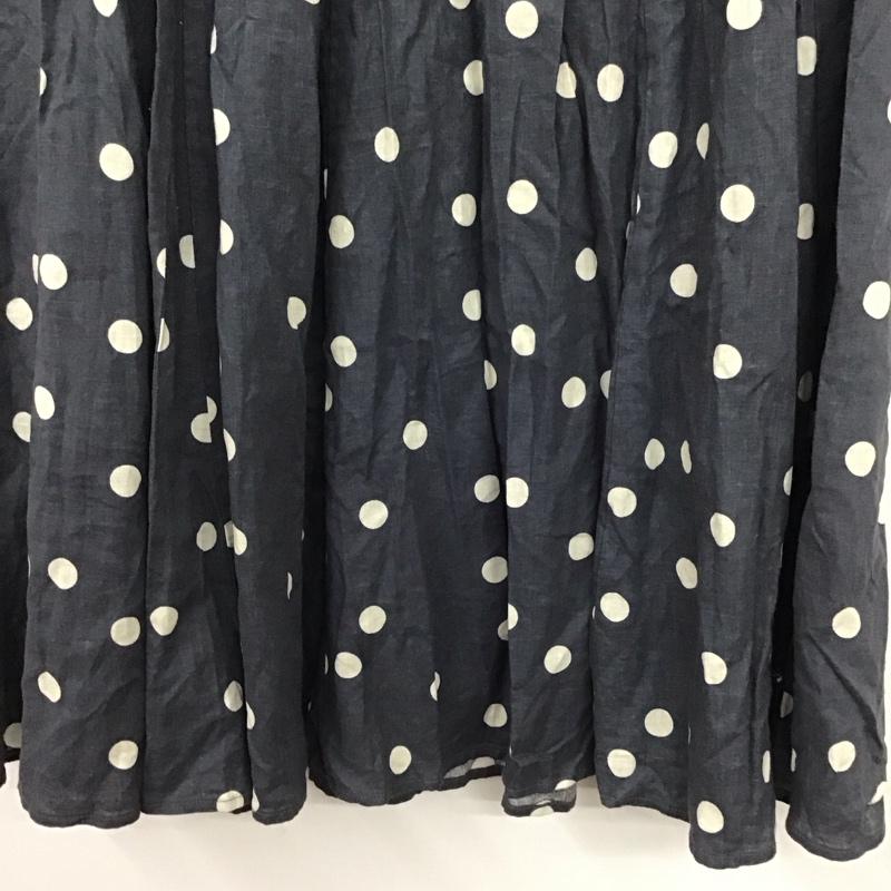 ジーナシス JEANASIS スカート ロングスカート M ドット 灰 / グレー / gray レディース USED 古着 中古 10153784
