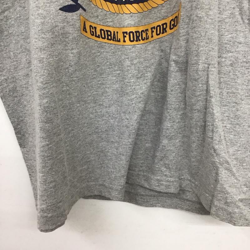 ベイサイド BAY SIDE Tシャツ 半袖 半袖カットソー プリントTシャツ クルーネックカットソー L ロゴ、文字 灰 / グレー / gray メンズ USED 古着 中古 10153785