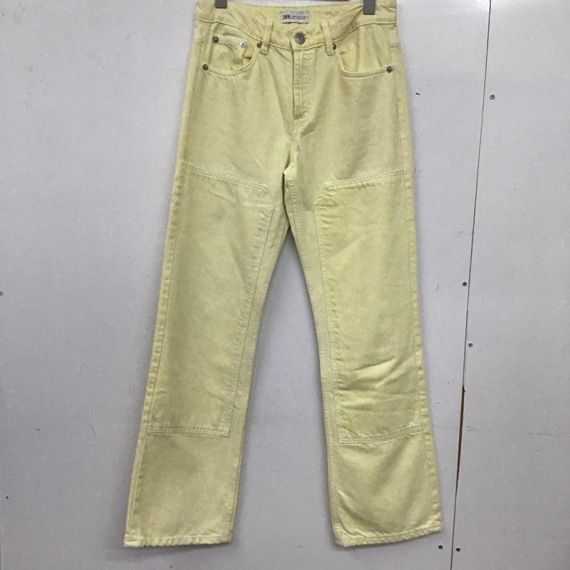 ザラ ZARA パンツ デニム、ジーンズ 36 無地 黄 / イエロー / yellow レディース USED 古着 中古 10153787