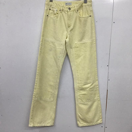ザラ ZARA パンツ デニム、ジーンズ 36 無地 黄 / イエロー / yellow レディース USED 古着 中古 10153787