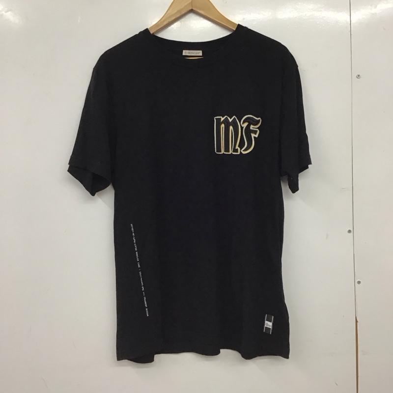モンクレール MONCLER Tシャツ 半袖 半袖カットソー プリントTシャツ クルーネックカットソー M ロゴ、文字 黒 / ブラック / black メンズ USED 古着 中古 10153796