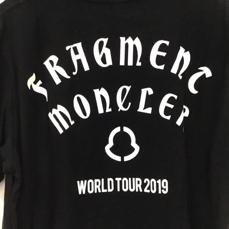 モンクレール MONCLER Tシャツ 半袖 半袖カットソー プリントTシャツ クルーネックカットソー M ロゴ、文字 黒 / ブラック / black メンズ USED 古着 中古 10153796
