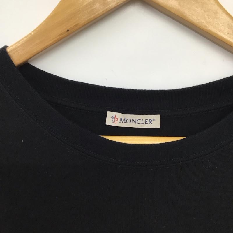 モンクレール MONCLER Tシャツ 半袖 半袖カットソー プリントTシャツ クルーネックカットソー M ロゴ、文字 黒 / ブラック / black メンズ USED 古着 中古 10153796
