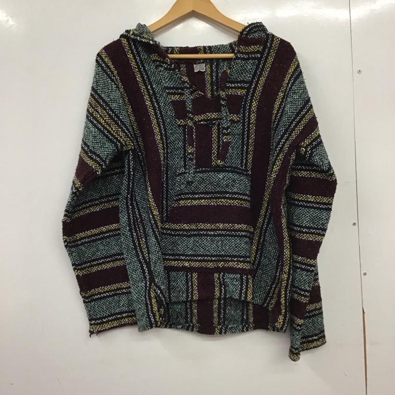 古着 USED パーカー 長袖 メキシカンパーカー Vネック 長袖パーカー プリント マルチカラー / マルチカラー / multicolor メンズ USED 古着 中古 10153797