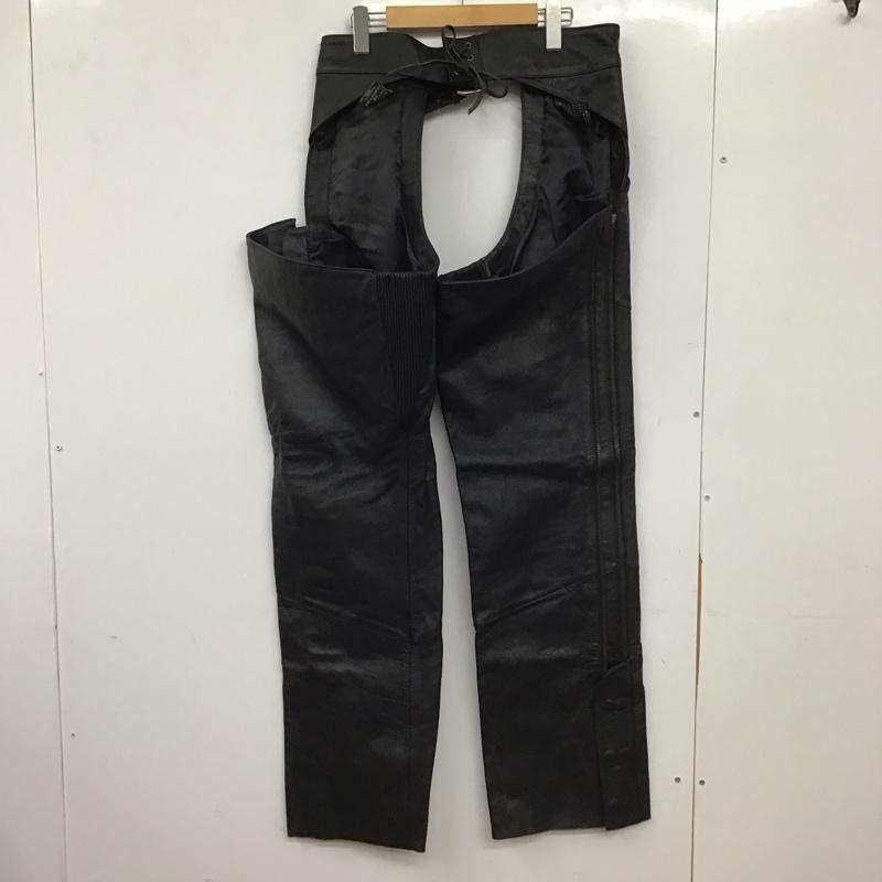ハーレーダビッドソン Harley-Davidson パンツ ワークパンツ、ペインターパンツ レザーパンツ ワイドパンツ カジュアルパンツ カウレザー L 無地 黒 / ブラック / black メンズ USED 古着 中古 10153799