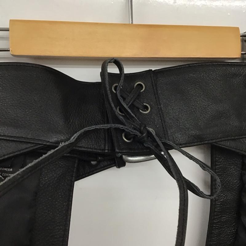ハーレーダビッドソン Harley-Davidson パンツ ワークパンツ、ペインターパンツ レザーパンツ ワイドパンツ カジュアルパンツ カウレザー L 無地 黒 / ブラック / black メンズ USED 古着 中古 10153799
