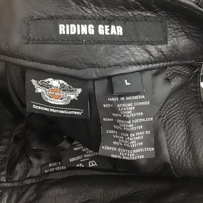ハーレーダビッドソン Harley-Davidson パンツ ワークパンツ、ペインターパンツ レザーパンツ ワイドパンツ カジュアルパンツ カウレザー L 無地 黒 / ブラック / black メンズ USED 古着 中古 10153799