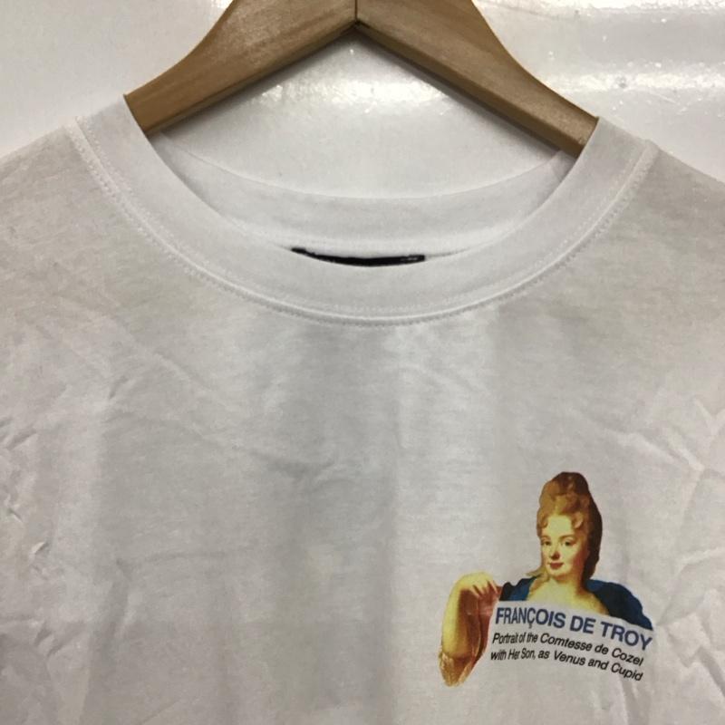 ザラ ZARA Tシャツ 半袖 半袖カットソー プリントTシャツ クルーネックカットソー M プリント 白 / ホワイト / white レディース USED 古着 中古 10153801