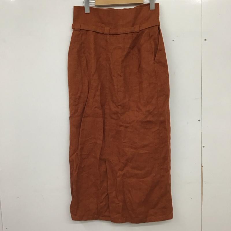 ナゴンスタンス nagonstans スカート ロングスカート 38 無地 茶 / ブラウン / brown レディース USED 古着 中古 10153805