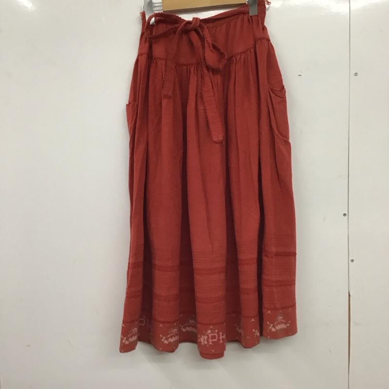 ピンクハウス PINK HOUSE スカート ロングスカート 無地 赤 / レッド / red レディース USED 古着 中古 10153811