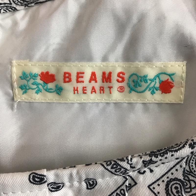 ビームス ハート BEAMS HEART ワンピース ロングスカート ノースリーブロングワンピース フレアスカート 総柄 白 / ホワイト / white X 紺 / ネイビー / navy レディース USED 古着 中古 10153812