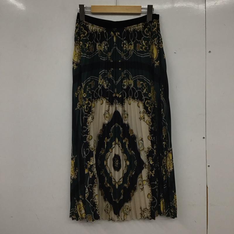 ザラ ZARA スカート ロングスカート プリーツスカート L 総柄 マルチカラー / マルチカラー / multicolor レディース USED 古着 中古 10153817