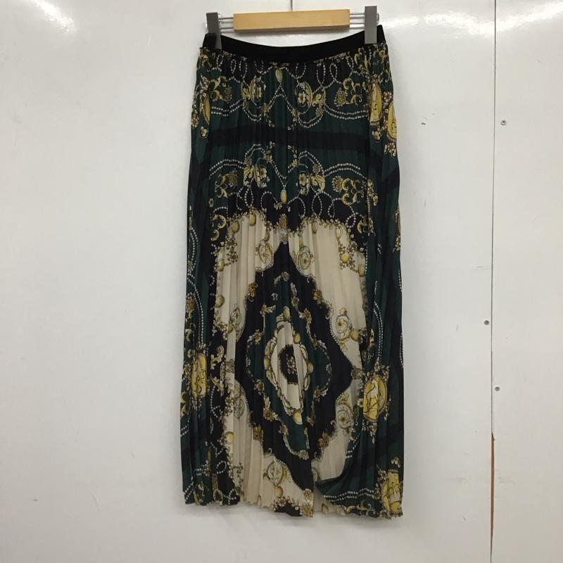 ザラ ZARA スカート ロングスカート プリーツスカート L 総柄 マルチカラー / マルチカラー / multicolor レディース USED 古着 中古 10153817