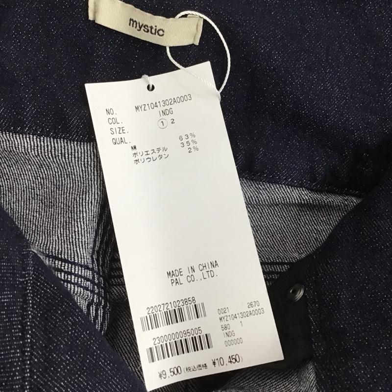 ミスティック mystic パンツ デニム、ジーンズ ハイウエスト 1 無地 インディゴ / インディゴ / Indigo レディース USED 古着 中古 10153818