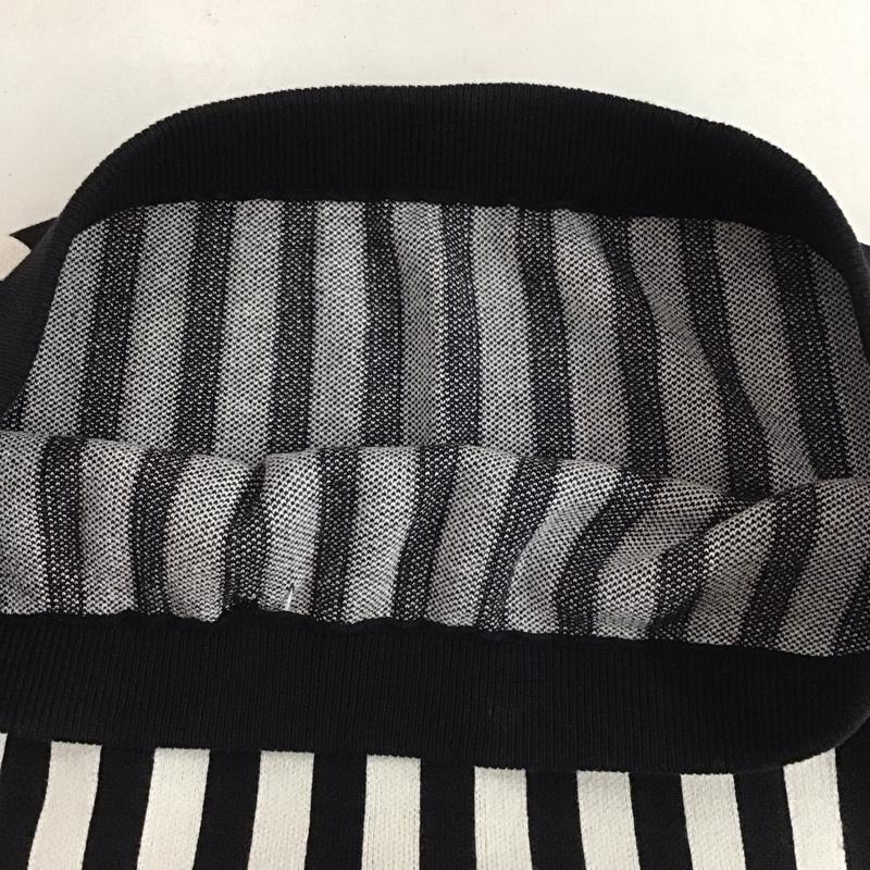 レプシィム LEPSIM スカート ロングスカート ロングスカート タイトスカート バックスリット ストライプ 白 / ホワイト / white X 黒 / ブラック / black レディース USED 古着 中古 10153820