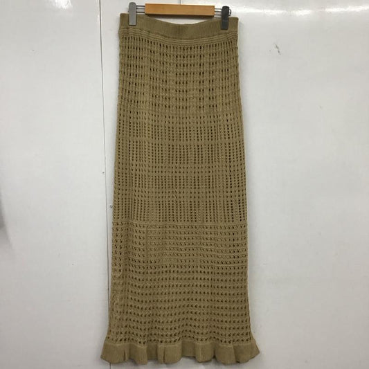 アズールバイマウジー AZUL BY MOUSSY スカート ロングスカート 250dsh71-381e クロシェットロングスカート M 総柄 ベージュ / ベージュ / beige レディース USED 古着 中古 10153825