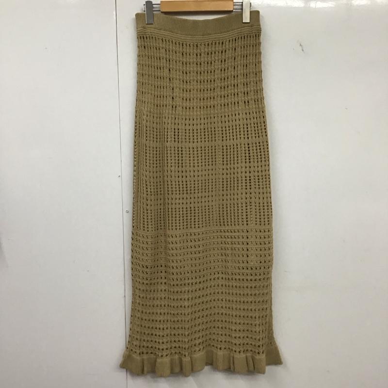 アズールバイマウジー AZUL BY MOUSSY スカート ロングスカート 250dsh71-381e クロシェットロングスカート M 総柄 ベージュ / ベージュ / beige レディース USED 古着 中古 10153825