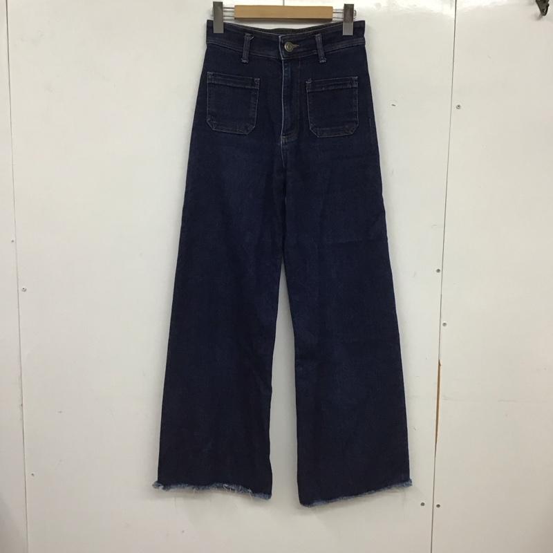 ザラ ZARA パンツ デニム、ジーンズ 34 無地 青 / ブルー / blue レディース USED 古着 中古 10153826