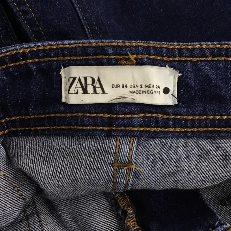 ザラ ZARA パンツ デニム、ジーンズ 34 無地 青 / ブルー / blue レディース USED 古着 中古 10153826