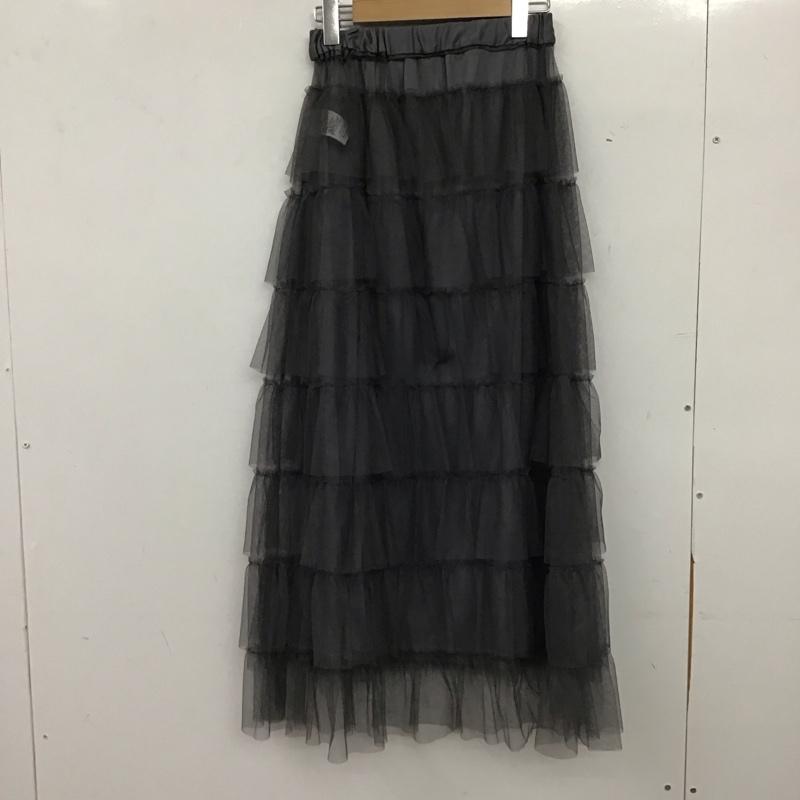 ローリーズファーム LOWRYS FARM スカート ロングスカート チュールスカート FREE 無地 灰 / グレー / gray レディース USED 古着 中古 10153827