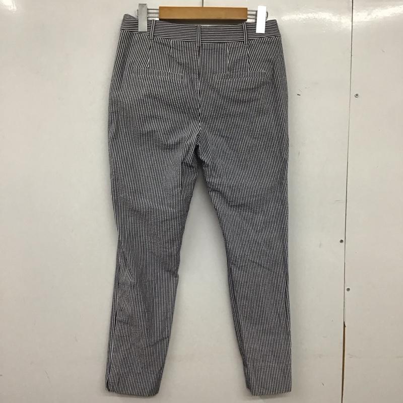 ザラベーシック ZARA BASIC パンツ チノパン スリムパンツ ストレッチパンツ カジュアルパンツ 36 ストライプ 白 / ホワイト / white X インディゴ / インディゴ / Indigo レディース USED 古着 中古 10153828