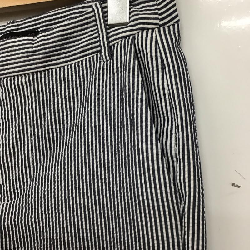 ザラベーシック ZARA BASIC パンツ チノパン スリムパンツ ストレッチパンツ カジュアルパンツ 36 ストライプ 白 / ホワイト / white X インディゴ / インディゴ / Indigo レディース USED 古着 中古 10153828