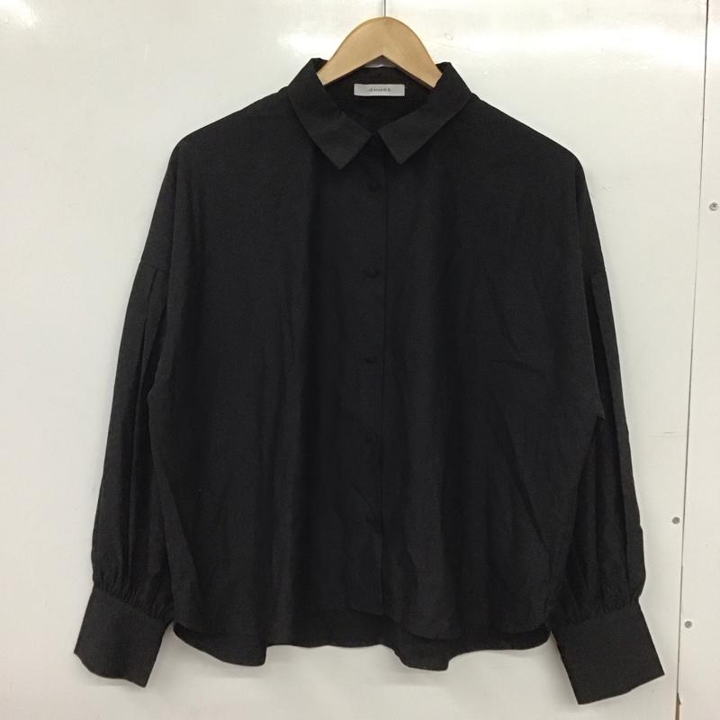 ジーナシス JEANASIS シャツ、ブラウス 長袖 長袖シャツ 無地シャツ カラーシャツ FREE 無地 黒 / ブラック / black レディース USED 古着 中古 10153829