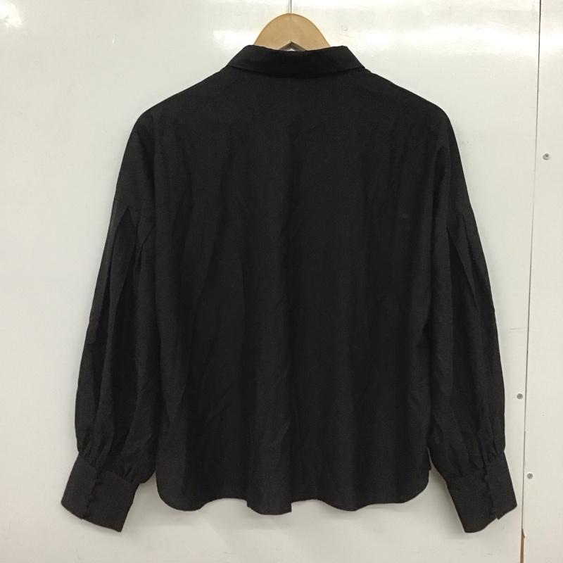 ジーナシス JEANASIS シャツ、ブラウス 長袖 長袖シャツ 無地シャツ カラーシャツ FREE 無地 黒 / ブラック / black レディース USED 古着 中古 10153829