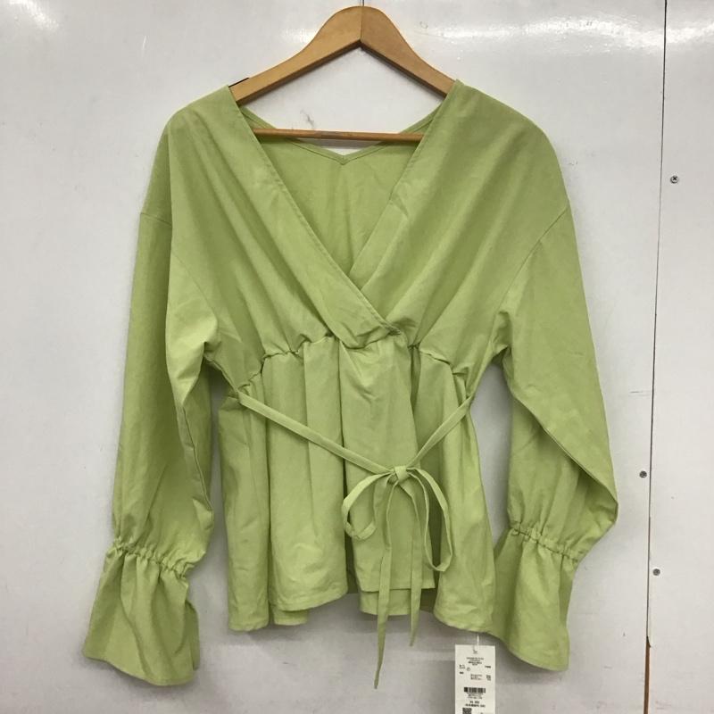 ローリーズファーム LOWRYS FARM カットソー 長袖 2wayカシュクールBLLS FREE 無地 薄緑 / ライトグリーン / レディース USED 古着 中古 10153832