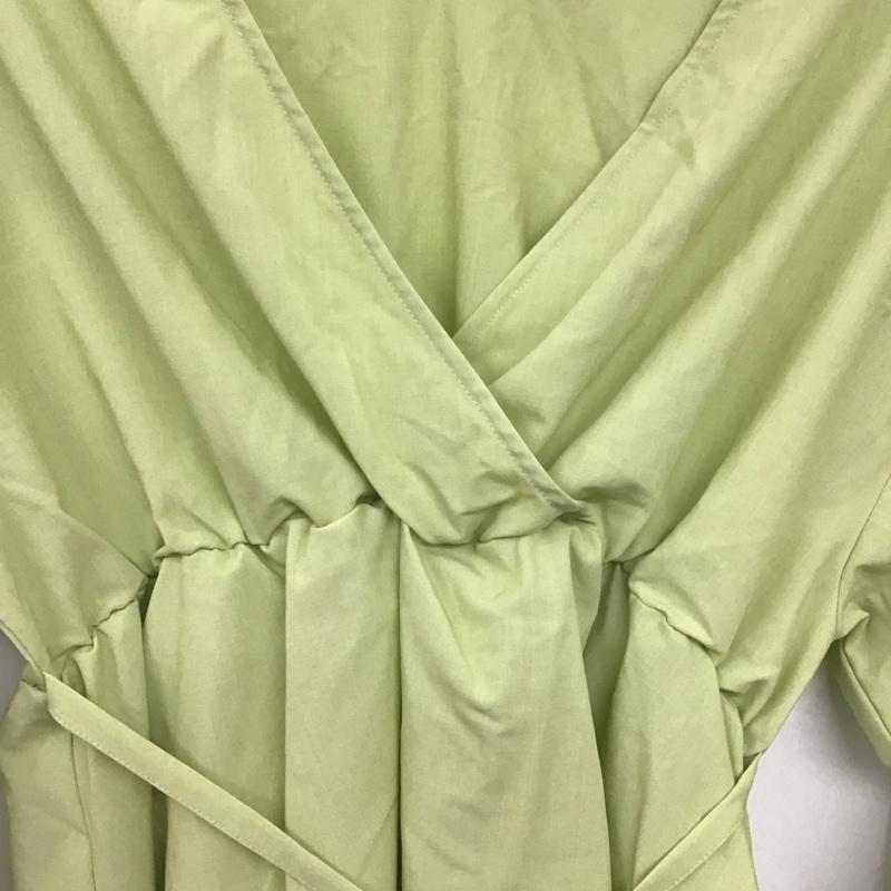 ローリーズファーム LOWRYS FARM カットソー 長袖 2wayカシュクールBLLS FREE 無地 薄緑 / ライトグリーン / レディース USED 古着 中古 10153832