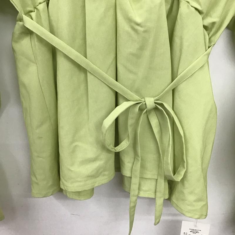 ローリーズファーム LOWRYS FARM カットソー 長袖 2wayカシュクールBLLS FREE 無地 薄緑 / ライトグリーン / レディース USED 古着 中古 10153832