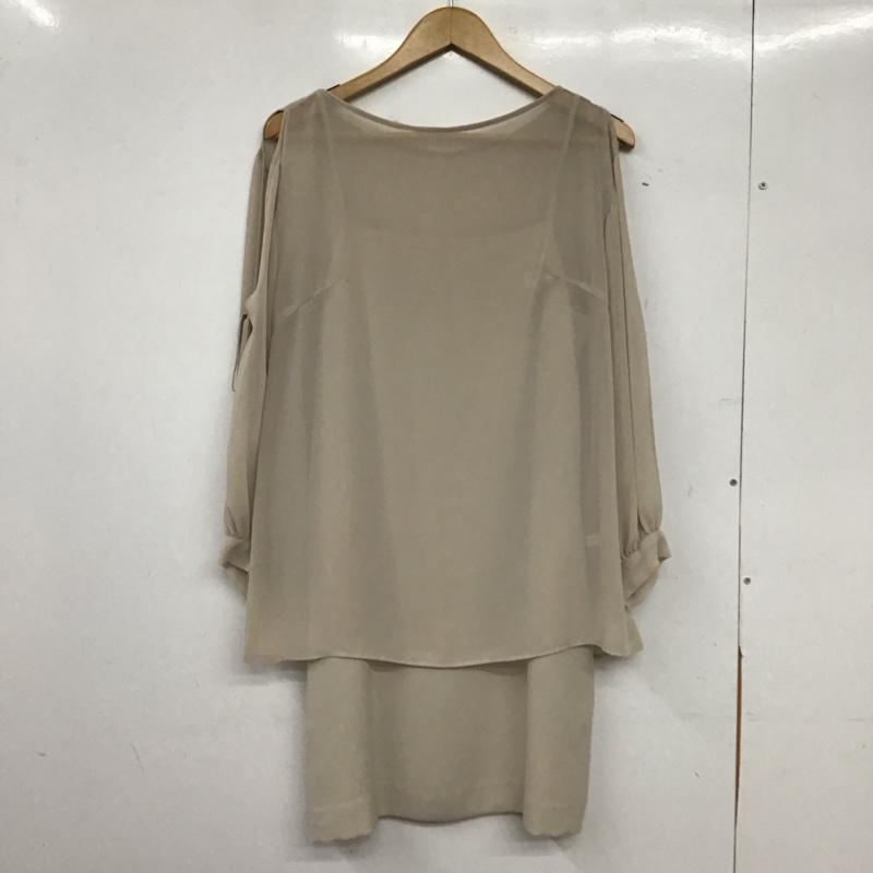 フレイ アイディー FRAY I.D ワンピース ひざ丈スカート 長袖ロングワンピース 裏地付 2点セット 0 無地 ベージュ / ベージュ / beige レディース USED 古着 中古 10153837