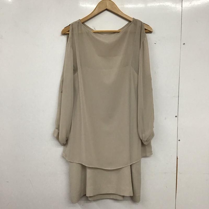 フレイ アイディー FRAY I.D ワンピース ひざ丈スカート 長袖ロングワンピース 裏地付 2点セット 0 無地 ベージュ / ベージュ / beige レディース USED 古着 中古 10153837
