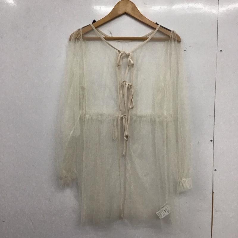 ダブルクローゼット w closet シャツ、ブラウス 長袖 長袖シアーシャツ カーディガン M 無地 ベージュ / ベージュ / beige レディース USED 古着 中古 10153839