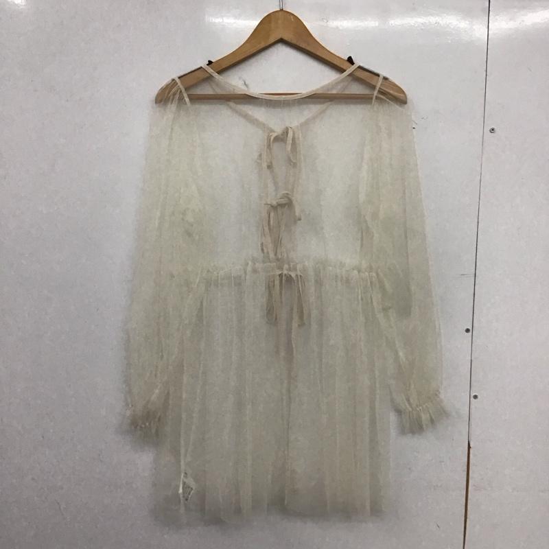 ダブルクローゼット w closet シャツ、ブラウス 長袖 長袖シアーシャツ カーディガン M 無地 ベージュ / ベージュ / beige レディース USED 古着 中古 10153839