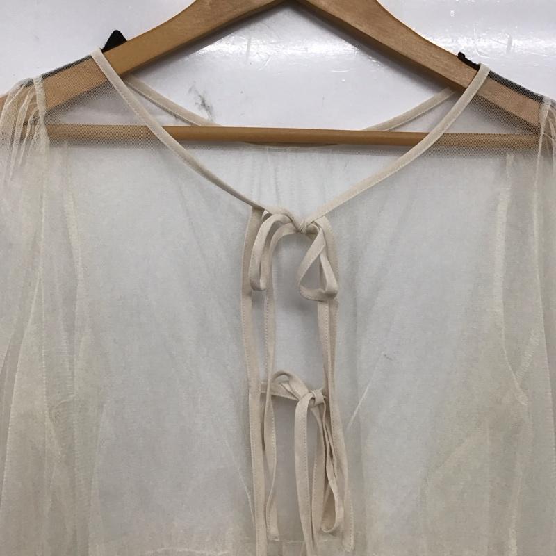 ダブルクローゼット w closet シャツ、ブラウス 長袖 長袖シアーシャツ カーディガン M 無地 ベージュ / ベージュ / beige レディース USED 古着 中古 10153839