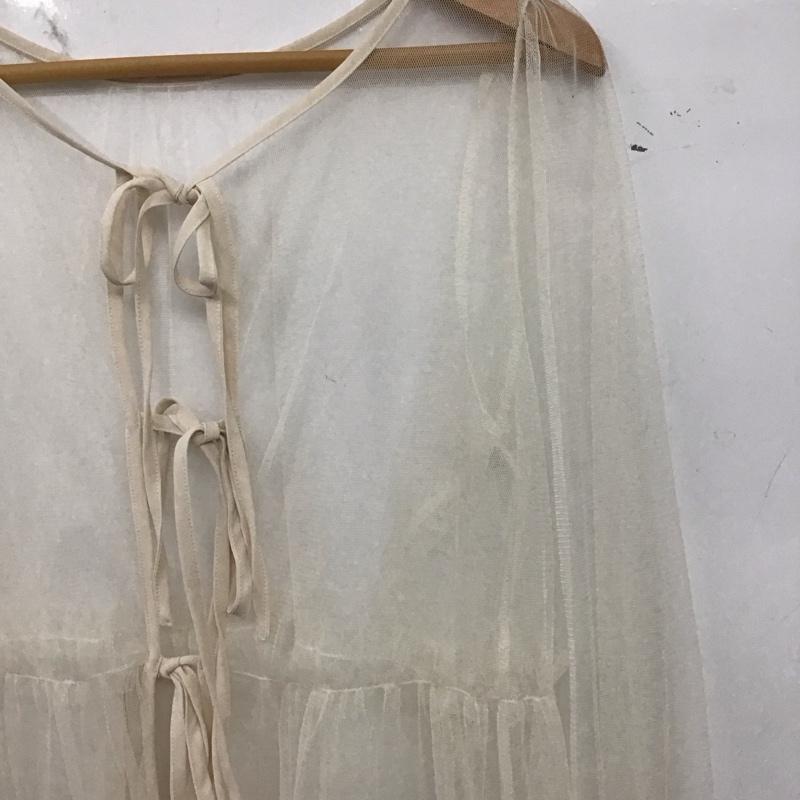 ダブルクローゼット w closet シャツ、ブラウス 長袖 長袖シアーシャツ カーディガン M 無地 ベージュ / ベージュ / beige レディース USED 古着 中古 10153839