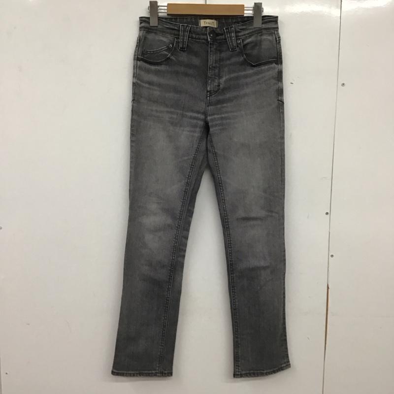 ヤヌーク YANUK パンツ デニム、ジーンズ デニムパンツ スリムパンツ カジュアルパンツ ストレッチパンツ 26インチ 無地 ダークグレー / ダークグレー / レディース USED 古着 中古 10153842