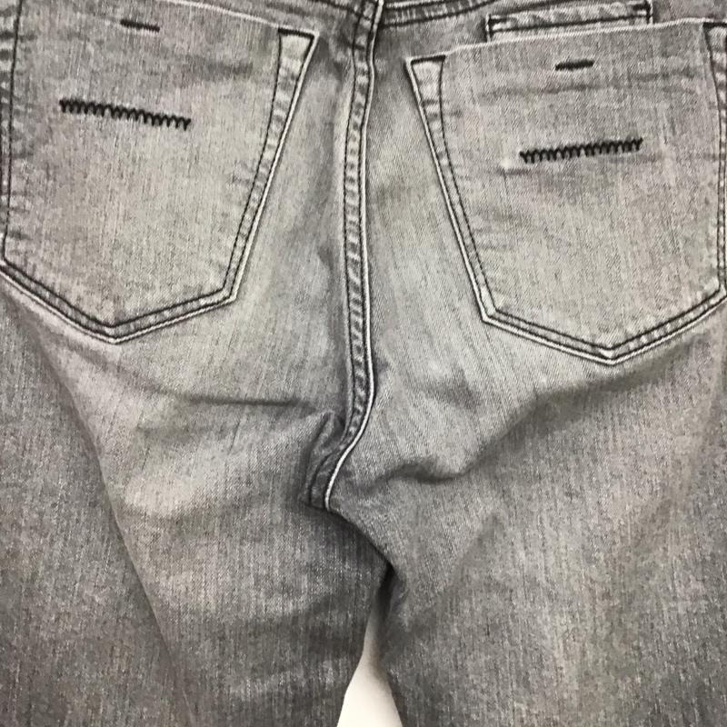 ヤヌーク YANUK パンツ デニム、ジーンズ デニムパンツ スリムパンツ カジュアルパンツ ストレッチパンツ 26インチ 無地 ダークグレー / ダークグレー / レディース USED 古着 中古 10153842