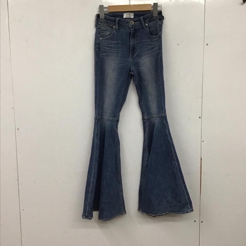 ジェイダ GYDA パンツ デニム、ジーンズ デニムパンツ スリムパンツ フレアパンツ ストレッチパンツ XS 無地 インディゴ / インディゴ / Indigo レディース USED 古着 中古 10153845