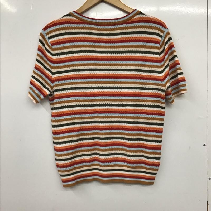 ザラニット ZARA KNIT カットソー 半袖 半袖カットソー ニットカットソー L ボーダー柄 マルチカラー / マルチカラー / multicolor レディース USED 古着 中古 10153850