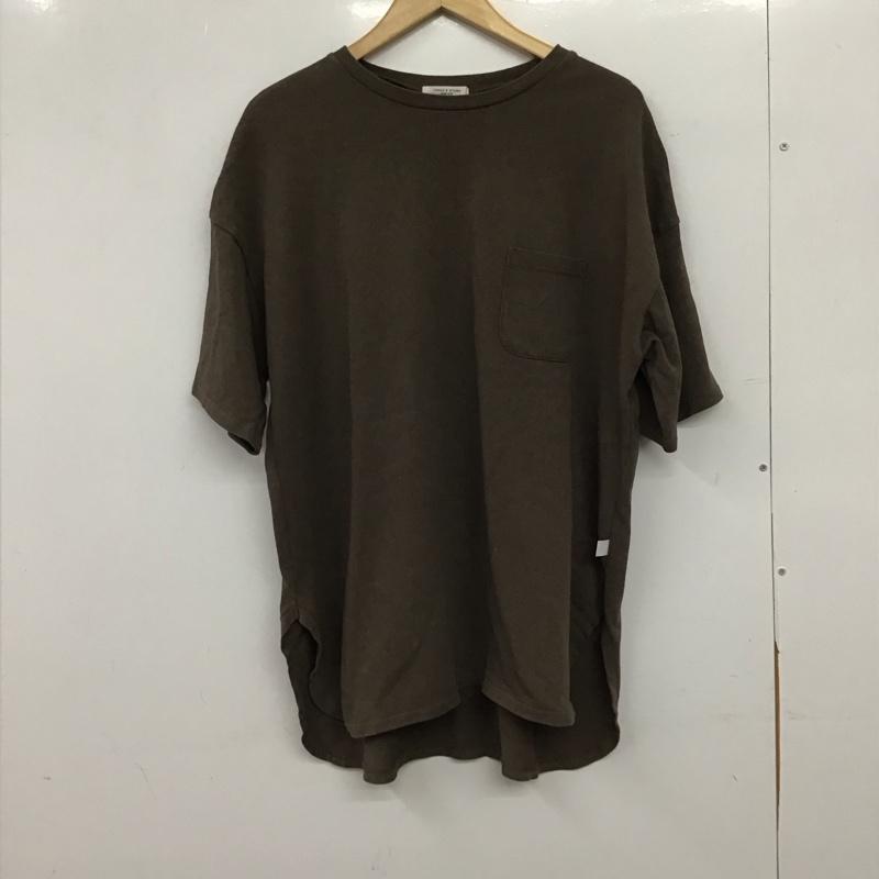 フリークスストア FREAK S STORE Tシャツ 半袖 半袖カットソー プリントTシャツ クルーネックカットソー FREE 無地 茶 / ブラウン / brown レディース USED 古着 中古 10153851