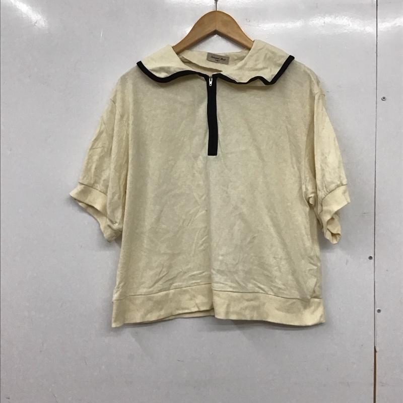 サマンサモスモス Samansa Mos2 カットソー 半袖 半袖カットソー ジップアップネックカットソー Tシャツ FREE 無地 アイボリー / アイボリー / レディース USED 古着 中古 10153852