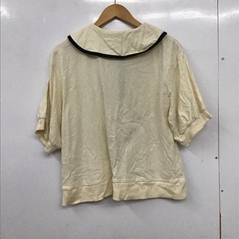 サマンサモスモス Samansa Mos2 カットソー 半袖 半袖カットソー ジップアップネックカットソー Tシャツ FREE 無地 アイボリー / アイボリー / レディース USED 古着 中古 10153852