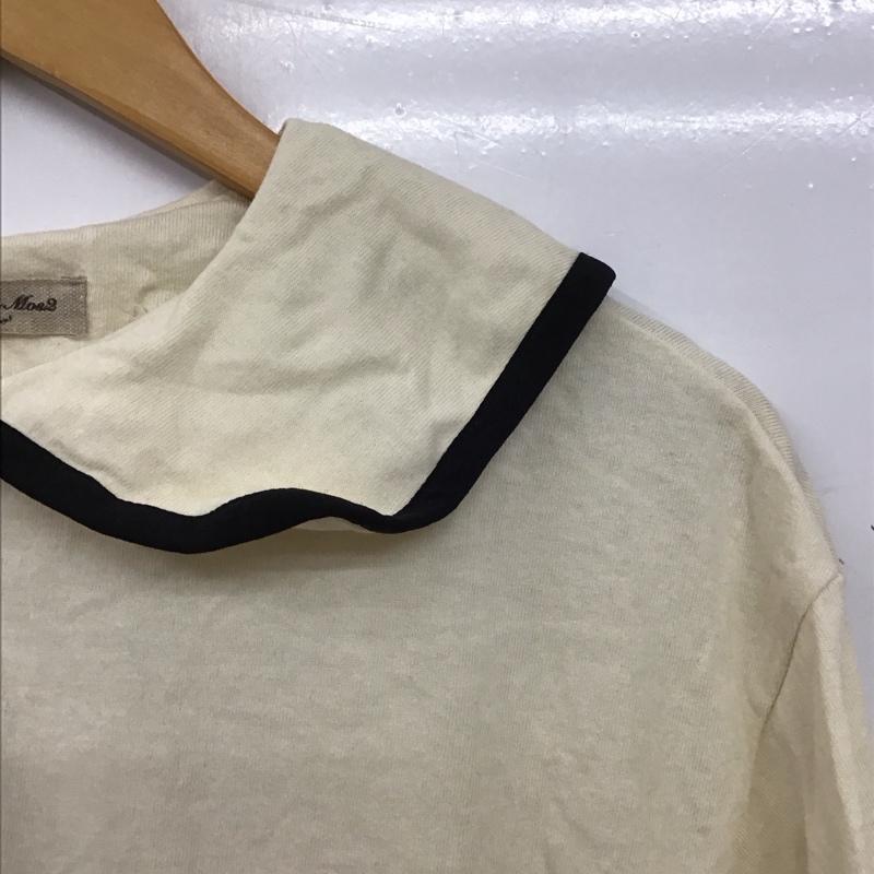 サマンサモスモス Samansa Mos2 カットソー 半袖 半袖カットソー ジップアップネックカットソー Tシャツ FREE 無地 アイボリー / アイボリー / レディース USED 古着 中古 10153852