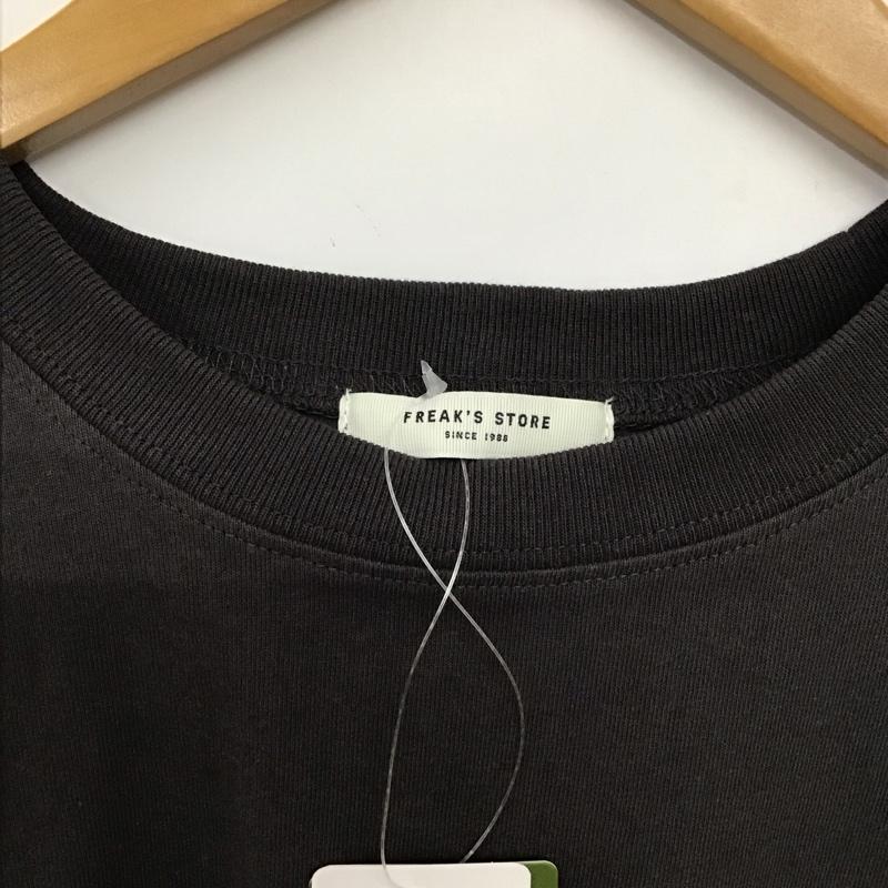 フリークスストア FREAK S STORE Tシャツ 半袖 半袖カットソー プリントTシャツ クルーネックカットソー FREE 刺繍 ダークグレー / ダークグレー / レディース USED 古着 中古 10153853