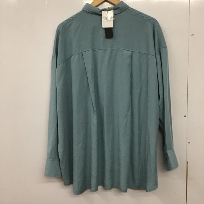 ジーナシス JEANASIS シャツ、ブラウス 長袖 長袖シャツ 無地シャツ カラーシャツ Ｔツイルregbigshls FREE 無地 水色 / ライトブルー / レディース USED 古着 中古 10153855