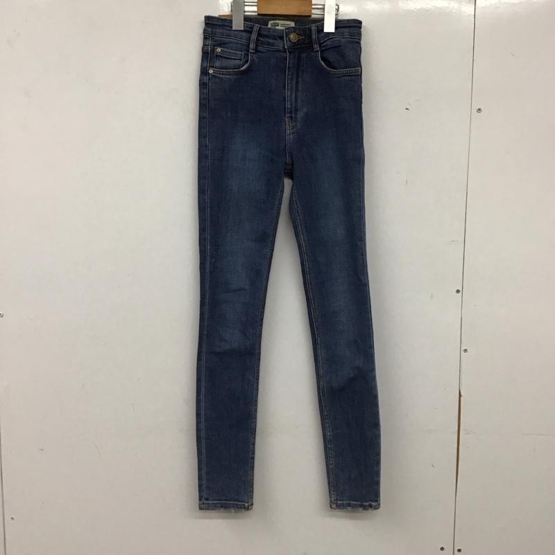 ザラ ZARA パンツ デニム、ジーンズ デニムパンツ スリムパンツ カジュアルパンツ ストレッチパンツ 34 無地 インディゴ / インディゴ / Indigo レディース USED 古着 中古 10153856