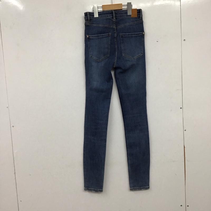 ザラ ZARA パンツ デニム、ジーンズ デニムパンツ スリムパンツ カジュアルパンツ ストレッチパンツ 34 無地 インディゴ / インディゴ / Indigo レディース USED 古着 中古 10153856